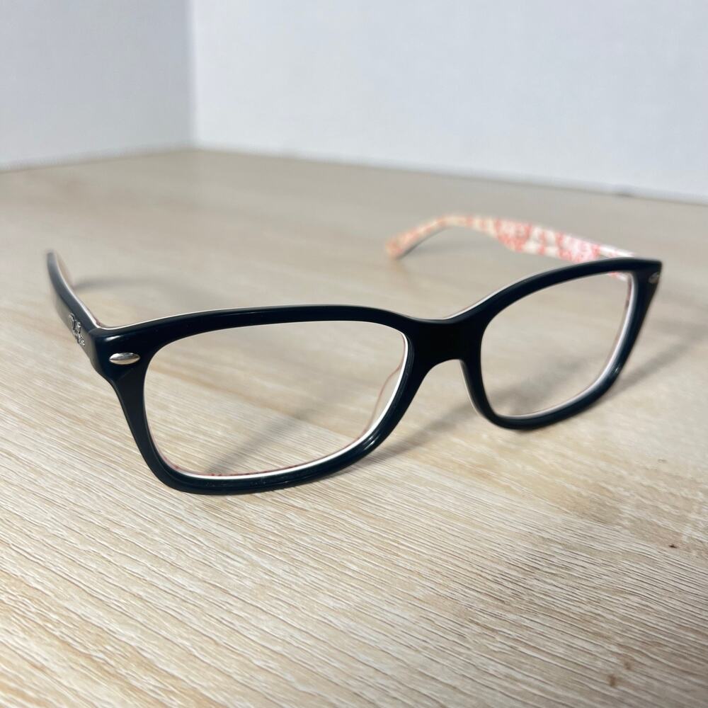 Ray-Ban RB5228 5014 Eyeglasses Black White and Red 55-17-140 Frames Only